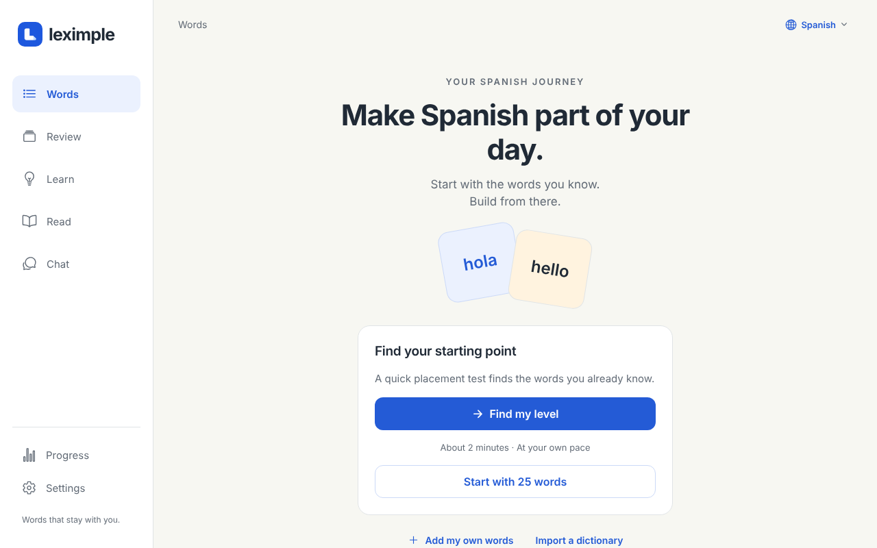 Leximple screenshot